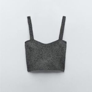 Zara Cozy Gray Knit Lounge (Bra Only)